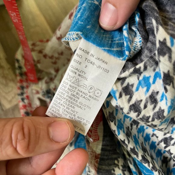 Tsumori Chisato Womens Multicolor Textile Long Sleeve Midi A Line Dress Size 2 - Picture 11 of 12